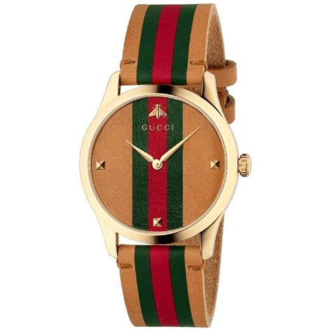 montre gucci bracelet cuir|Montres de Luxe .